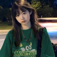 卡通印花200克后包条春新款纯棉大码短袖T恤