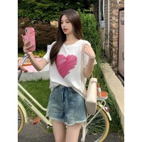 9937款2024夏装前片工艺印花T恤