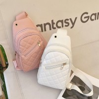 菱格绣花胸包2024ladeisbag多功能包高级感女士挎包