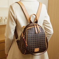 双肩包女大容量休闲背包外出旅行包百搭印花轻奢单肩包