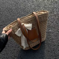 厂家直销镂空单肩草编包新款简约草包编织包度假风沙滩包百搭女包
