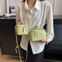 链条迷你小包包女2024新款时尚菱格百搭斜挎包春夏质感手提小方包
