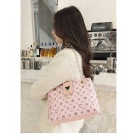 绣花托特包ladiesbag2024新款女包菱格链条斜挎包韩版印花单肩包