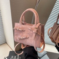 艾米兔女包2024新款纯色简约质感洋气小众蝴蝶结时尚百搭斜挎包