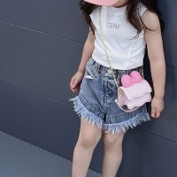 春季新款韩版迷你儿童女童单肩包蝴蝶结链条斜挎小包亲子包女包