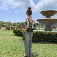现货春夏季牛仔背带连体裤女破洞彩色长裤062档口2575款