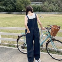 现货春夏季牛仔背带裤宽松休闲连体裤女062档口2327款