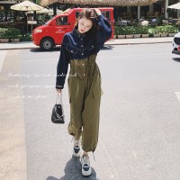 【2024出货】高级感工装连体裤薄牛仔拼接撞色D53