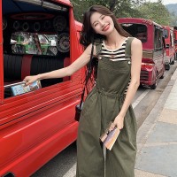 现货夏季新款宽松破洞连体衣裤背带裤6330