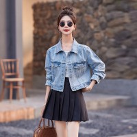 现货，牛仔外套双层下摆，里层洗毛边