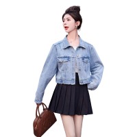 现货，牛仔外套双层下摆，里层洗毛边