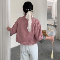 现货牛仔新中式风减龄网红B款宫廷/古典2024年春季2024年春季