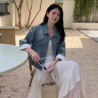 现货新中式牛仔外套春装女2024年新款古着vintage独特上衣超好看