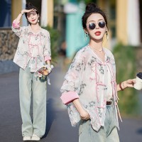 两色现货~~~2024夏季新款气质百搭刺绣新中式防晒衫薄款外套女装