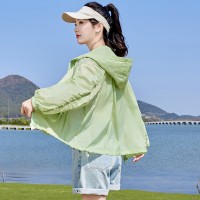 2024夏季新款防晒服短款大版休闲连帽拉链款
