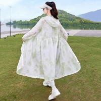 2024夏季新款防晒服长款大码休闲连帽薄款防晒衣