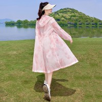 2024夏季新款防晒服长款大码休闲连帽薄款防晒衣