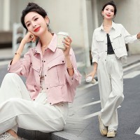 现货2024夏季新款防晒服短款小个子薄款休闲百搭水洗棉防晒服