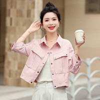 现货2024夏季新款防晒服短款小个子薄款休闲百搭水洗棉防晒服