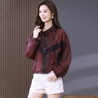 2024年夏季新款时尚潮流中长款女子大码防晒衣