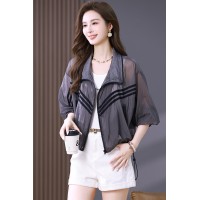 2024年夏季新款时尚潮流中长款女子大码防晒衣