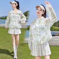 夏季新款防晒服短款印花连帽薄款防晒休闲款防晒衣