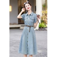 现货牛仔连衣裙女夏季新款2024年新款牛仔裙