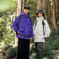 Q冲锋衣外套情侣春秋季款美式登山防水户外三合一休闲工装夹