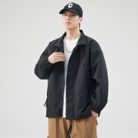 Q2024工装夹克男春秋美式宽松衣服男士潮牌休闲痞帅立领外套