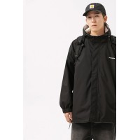 Q夹克男春秋美式宽松上衣服男士潮牌休闲痞帅连帽双面穿外套