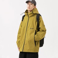 Q冲锋衣外套男士春秋季2024日系潮牌宽松休闲连帽夹克上衣服