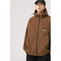 Q冲锋衣外套男士春秋季2024日系潮牌宽松休闲连帽夹克上衣服