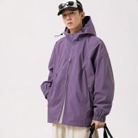 Q冲锋衣外套男士春秋季2024日系潮牌宽松休闲连帽夹克上衣服