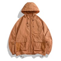 Q防晒风衣男女夏季连帽外套情侣户外运动钓鱼工装薄款防晒衣