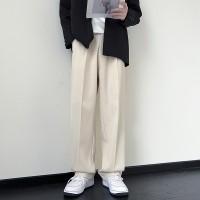 黑色西裤男春秋季2024新款加绒垂感感西装裤夏季直筒休闲长裤