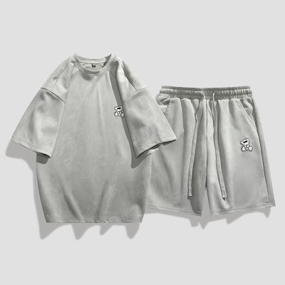 <!--TZ007学生潮流短袖t恤运动套装男青少年夏装衣服帅气男装-->