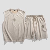 TZ009夏季男士背心短裤休闲搭配一整套帅气