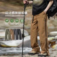 新款三防裤户外冲锋裤防水全开拉链设计感拼接内穿裤腰带