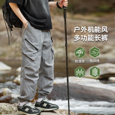<!--新款三防裤户外机能风多功能口袋设计设计感拼接内穿裤腰带-->
