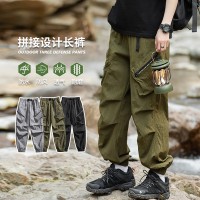 新款三防裤户外机能风多功能口袋设计设计感拼接内穿裤腰带