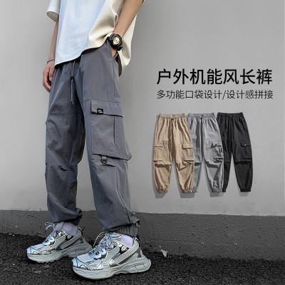 <!--新款三防裤户外机能风多功能口袋设计设计感拼接（跨境标准）-->