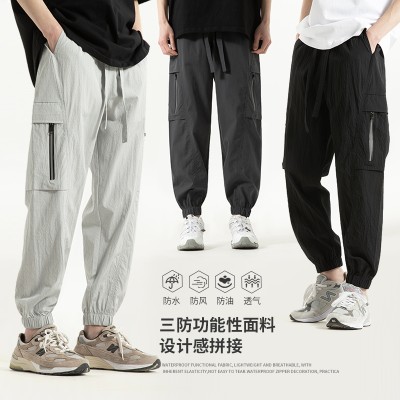 <!--新款三防裤户外机能风多功能口袋设计设计感拼接运用户外反光条-->
