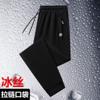 2024款夏季薄款冰丝裤美式日常休闲潮流运动长裤