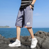Q短裤男士夏季冰丝薄款工装休闲中裤男生潮牌运动速干五分裤