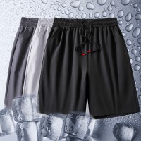 Q新款冰丝七分裤男士短裤夏季外穿宽松运动沙滩中裤薄款休闲