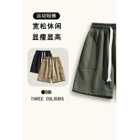 Q工装短裤男夏季美式复古潮牌运动中裤宽松休闲外穿直筒五分