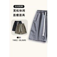 Q男装大口袋工装短裤男2024夏季新款日系复古宽松休闲五分裤