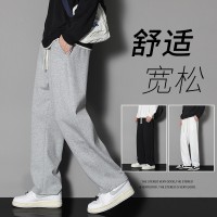 春季薄款直筒休闲裤男秋冬季长裤韩版平脚九分裤潮运动裤宽松卫裤