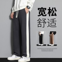 春季薄款直筒休闲裤男秋冬季长裤韩版平脚九分裤潮运动裤针织卫裤
