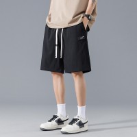 大码沙滩裤男夏季冰丝薄款花短裤宽松潮牌休闲居家五分速干大裤衩